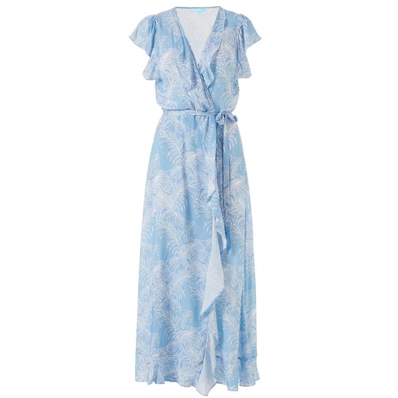 Melissa Odabash Dresses & Skirts - Melissa Odabash | Brianna Ruffled Voile Maxi Wrap Dress | XS